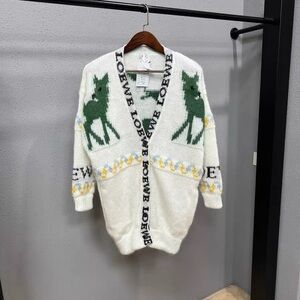 Authentic Loewe White and Green Women's Sweater